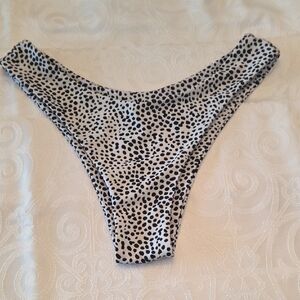 Zaful Black and White Spotted Bikini Bottom